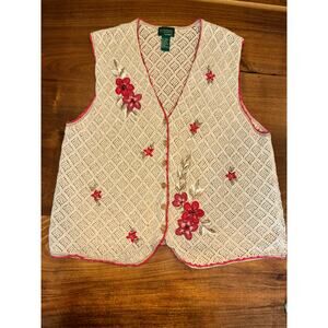 Grannycore Knit Vest‎ floral XXL raymie & cotton